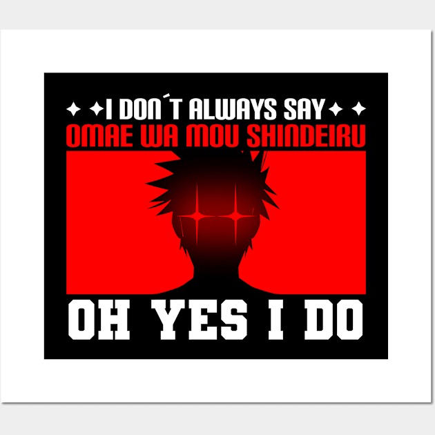 Omae Wa Mou Shindeiru Nani Anime Meme Gift Wall Art by Alex21